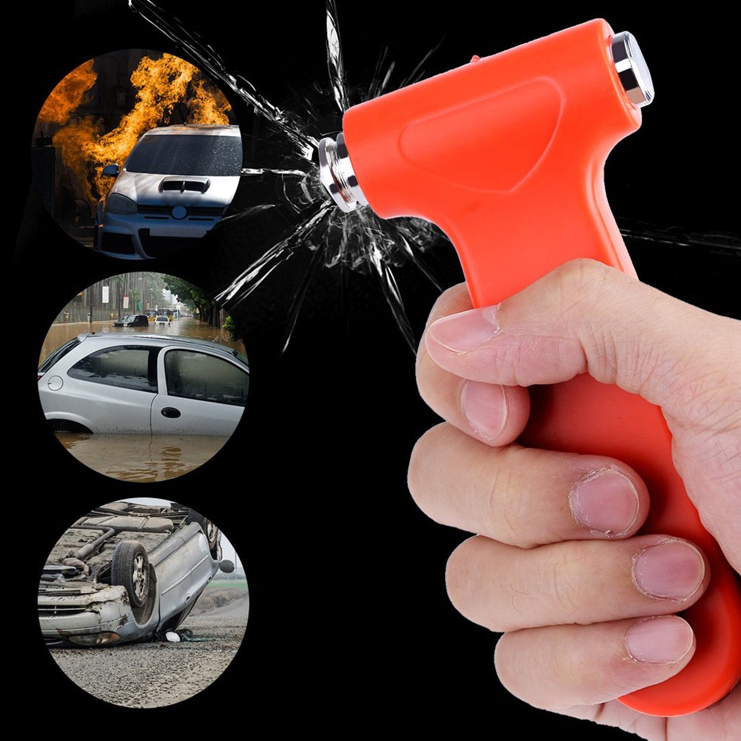 9393 Car Safety Hammer,Emergency and Rescue Tool,Car Window Breaker and Seatbelt Cutter,Safety Hammer Emergency Rescue Tool,Car Window Breaking Seat Belt Cutter (1 Pc)