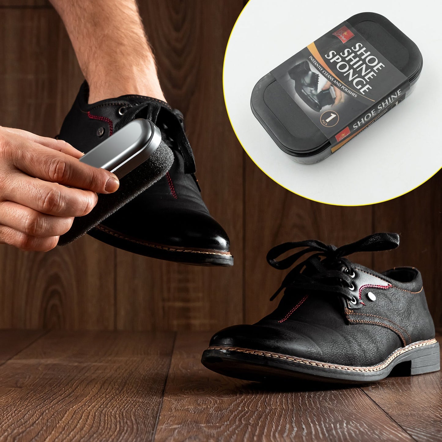 7559 Shoe Shiner and Shoe Polish For All Colours Leather Shoes, Formal Shoes, Oxford Shoes & Dress Shoes (1 Pc)