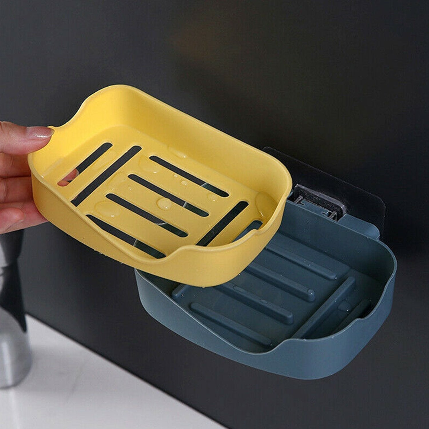 4715A Multipurpose Sticker Wall Mounted Plastic Soap Holder & Dispenser (With Box) DeoDap