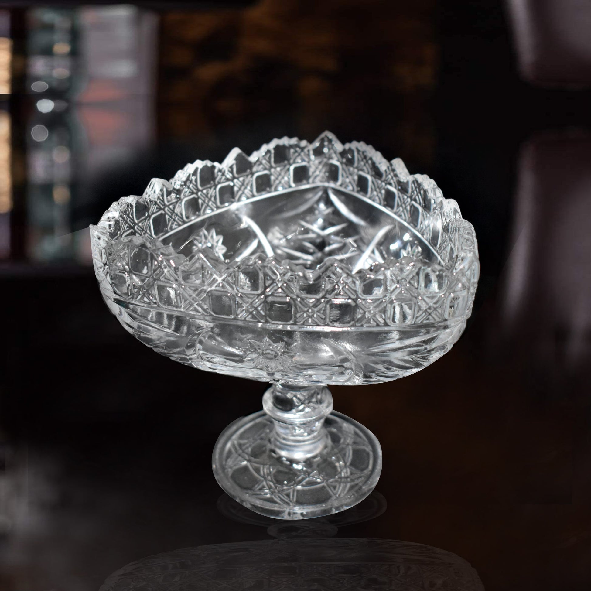 2361 Crystal Touch Beautiful Decorative Designer Fruit Glass Bowl DeoDap