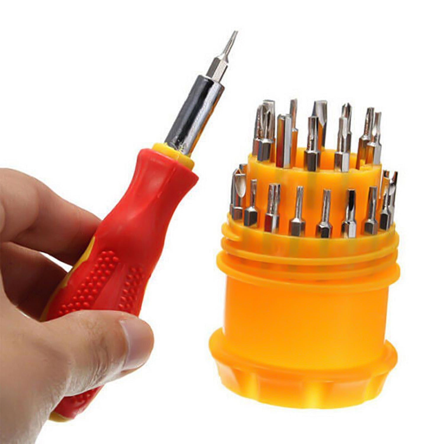 9110 (SET OF 4PC) SCREWDRIVER SET, STEEL 31 IN 1 WITH 30 SCREWDRIVER BITS, PROFESSIONAL MAGNETIC DRIVER SET DeoDap