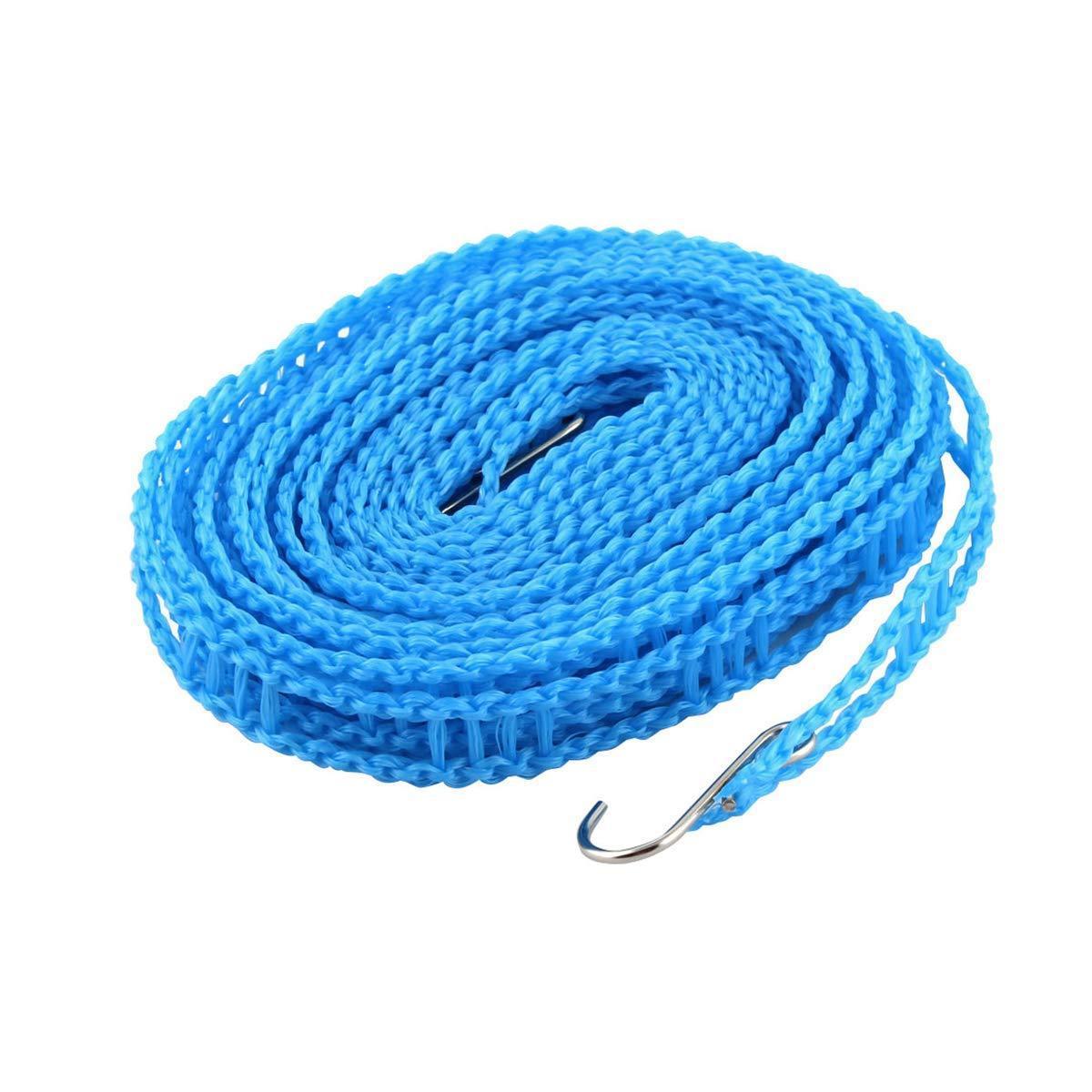 190 Clothesline Drying Nylon Rope with Hooks DeoDap