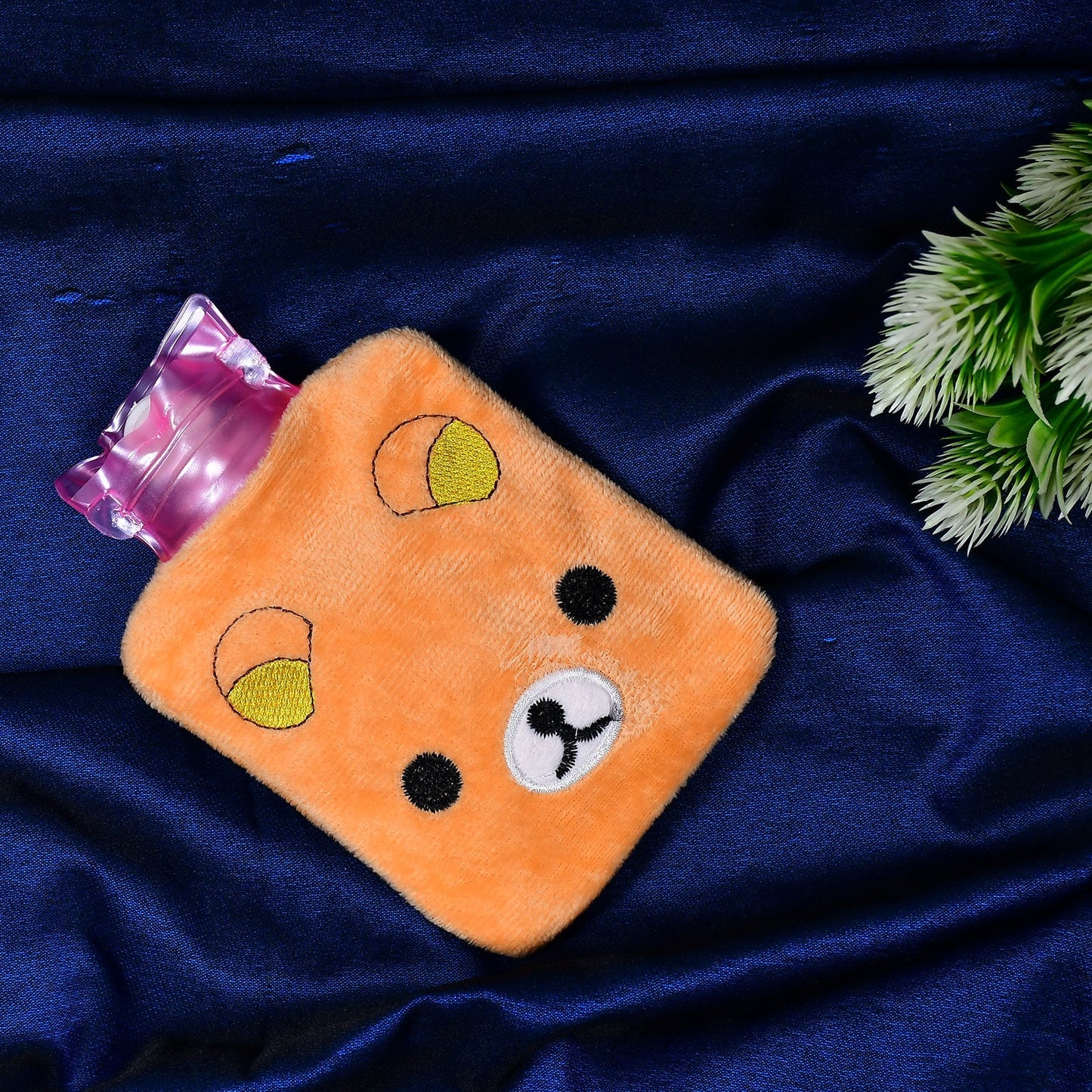 6503 Orange Panda small Hot Water Bag with Cover for Pain Relief, Neck, Shoulder Pain and Hand, Feet Warmer, Menstrual Cramps.